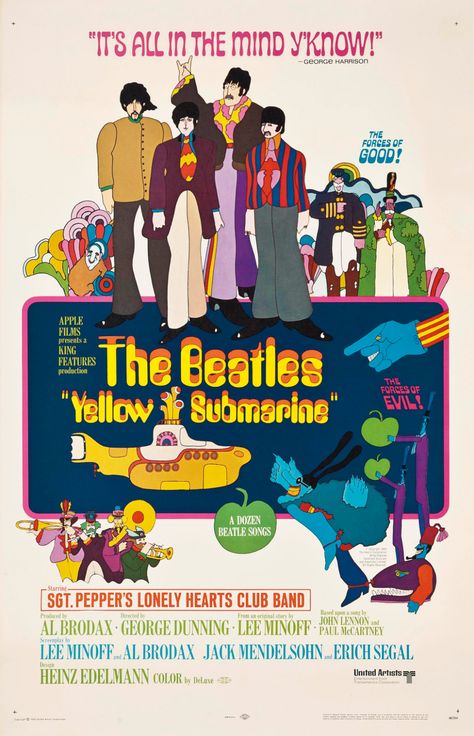 Yellow Submarine Movie, Yellow Submarine Art, Planet Terror, Submarine Movie, The Beatles Yellow Submarine, Concert Poster Art, Beatles Yellow Submarine, Beatles Poster, Little Big Planet