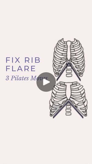 Rib Flare Before And After, Rib Flare Exercises, Gym Routines, Rib Flare, Postpartum Workouts, Pelvic Health, Pilates Moves, Ribbed Flares, Core Exercises