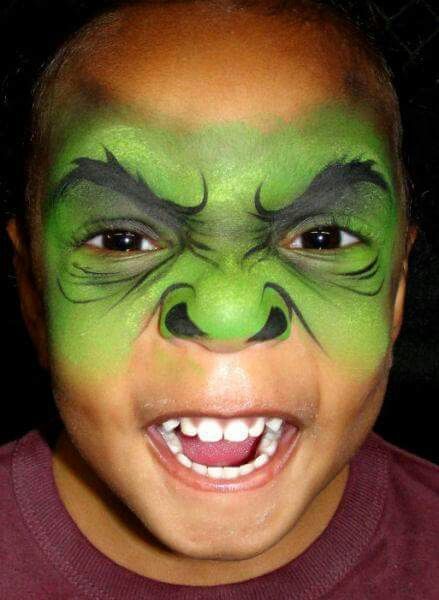 Christina Kerr Davison Hulk Face Painting Design Monster Face Painting, Superhero Face Painting, Hulk Costume, Face Painting For Boys, Face Painting Tutorials, Face Painting Easy, Kids Face Paint, Boris Vallejo, Monster Face