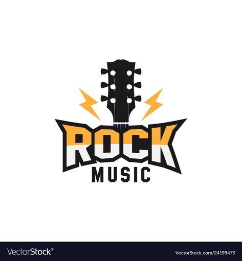 Logo music festival Royalty Free Vector Image - VectorStock Rock Music Logo Design, Music Festival Logo, Music Festival Shoes, Music Logo Inspiration, Music Band Logo, Music Festival Logos, Rock Logo, Logo Music, Music Logo Design