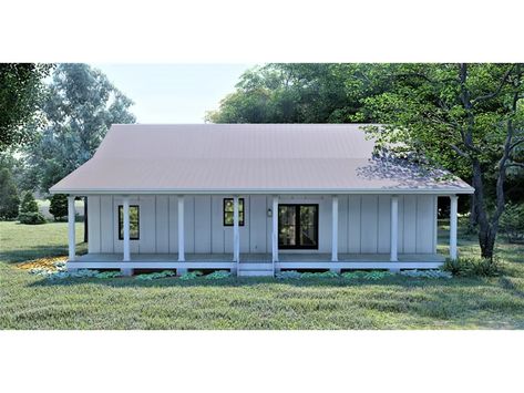 Lowcountry House Plan Rear Photo 01 - 028D-0118 - Shop House Plans and More Enchanted Gardens, Barn Houses, Small Floor Plans, Cottage Style House Plans, Ranch House Plan, Cabin House, Barn Homes, Farmhouse House, Farmhouse Plan