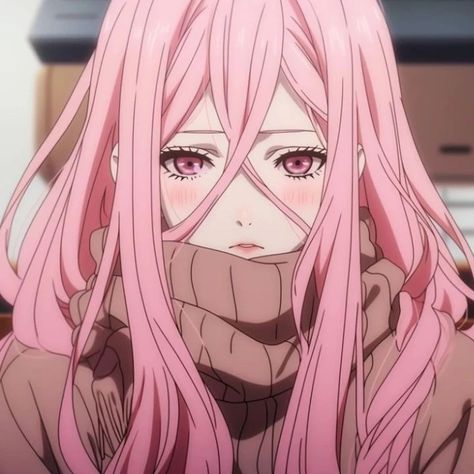 Pink Characters Anime, Anime Pink Hair Icon, Pink Hair Anime Icon, Pink Haired Anime Characters, Anime Character Pink Hair, Pink Haired Girl Art, Girl With Pink Hair Art, Pink Haired Oc, Pink Hair Anime Characters