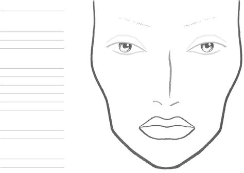 Free Face Chart - PDF | 4253KB | 1 Page(s) Eyebrow Template Printable, Mua Kit, Makeup Printables, Smokey Eye Makeup Steps, Mac Face Charts, Eyebrow Template, Makeup Charts, Drag Make-up, Face Charts