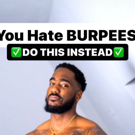 MRLONDON on Instagram: "Do you hate BURPEES?!❌🥲 If you’re looking for an alternative movement because you need something more low impact as burpees can be high impact/exslposive, this is the perfect movement for you. Don’t just LIKE ❤️ or SAVE 💾 this video. I want you to exactly try this movement and let me know how you get on in the comments below👇🏾 And if you feel like you need more guidance, alternatives or just general support with your fitness journey, let’s work together TODAY on the Body Improvement, Burpees, You Fitness, Fitness Journey, I Want You, Want You, Get Fit, Feel Like, Like You