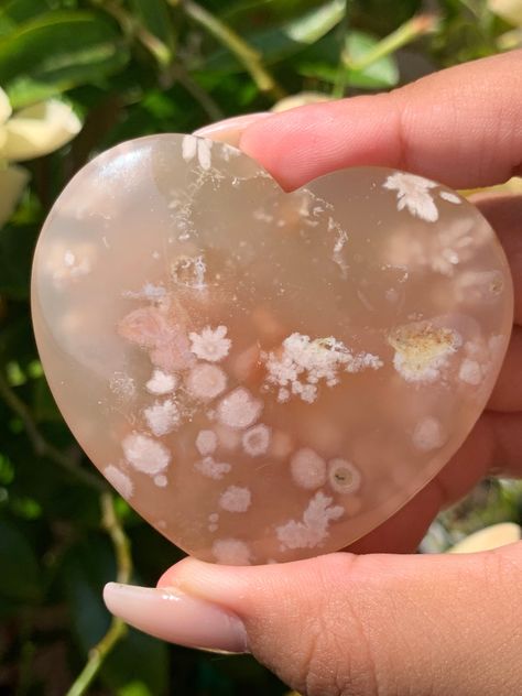 Flower Agate Aesthetic, Flower Agate Crystal, Sakura Agate, Dove Ornaments, Cherry Blossom Agate, Inner Witch, Spiritual Meditation, Pretty Rocks, Witchy Stuff