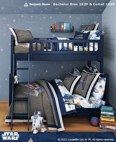 Star Wars bedroom - not Miles room but I like it. Star Wars Bedroom, Twin Over Full Bunk Bed, Star Wars Room, Bedroom Layout, Top Bunk, Full Bunk Beds, Short Article, Big Boy Room, Boys Bedroom