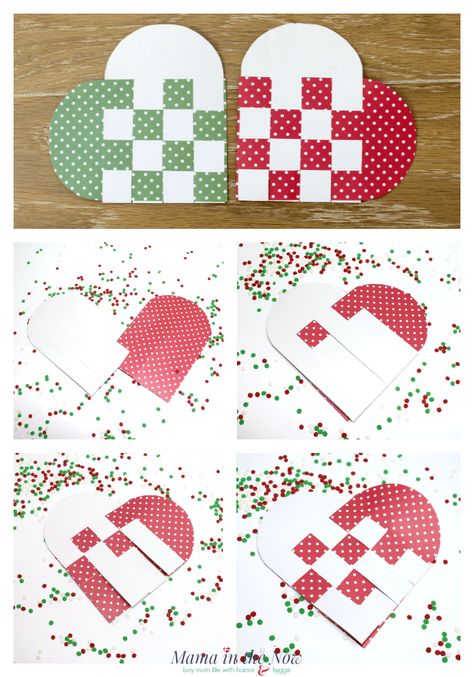 Use these instructions and printable template to make your own Danish Christmas woven heart ornament. These step-by-step instructions are everything you need. #Danish #hygge #homemadeornament #papercraft #papercraftforkids #MamaintheNow Swedish Felt Heart, Scandinavian Christmas Decorations Diy, Heart Patterns Printable, Danish Hygge, Woven Heart, Danish Christmas, Scandinavian Christmas Decorations, Paper Christmas Decorations, Pretty Pens