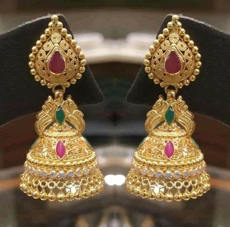 Buttalu Earrings Gold In 10 Grams, 10 Grams Gold Earrings Designs, Kammalu Buttalu, Gold Jhumkas, Fashion Jewelry Necklaces Gold, Gold Earrings For Kids, Choker Necklace Online, Simple Gold Earrings, New Gold Jewellery Designs