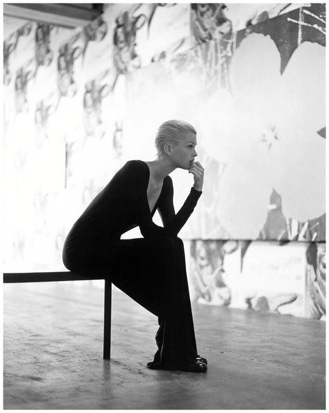 Kylie Bax Vogue Italia Sep. 1996 - Andy Warhol’s Museum by Steven Meisel c Edie Sedgwick Style, Jean Paul Goude, Andy Warhol Museum, Sarah Moon, Bruce Weber, Museum Fashion, Magazine Vogue, Patrick Demarchelier, Steven Meisel