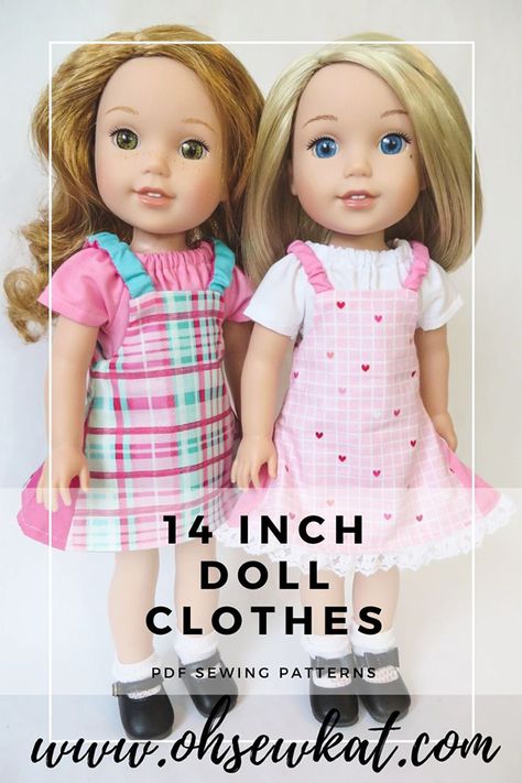 Wellie Wishers Diy, Wellie Wishers Clothes, Wellie Wishers Doll Clothes Patterns Free, Free Wellie Wisher Doll Clothes Patterns, Wellie Wishers Patterns Free, Diy Doll Clothes, American Girl Outfits, American Girl Wellie Wishers, Wellie Wishers Dolls