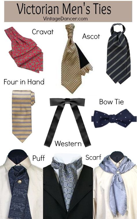 Victorian Mens Fashion, Western Scarf, Victorian Men, Tie Ideas, Victorian Man, Victorian Costume, Victorian Clothing, Retro Mode, Tie Styles