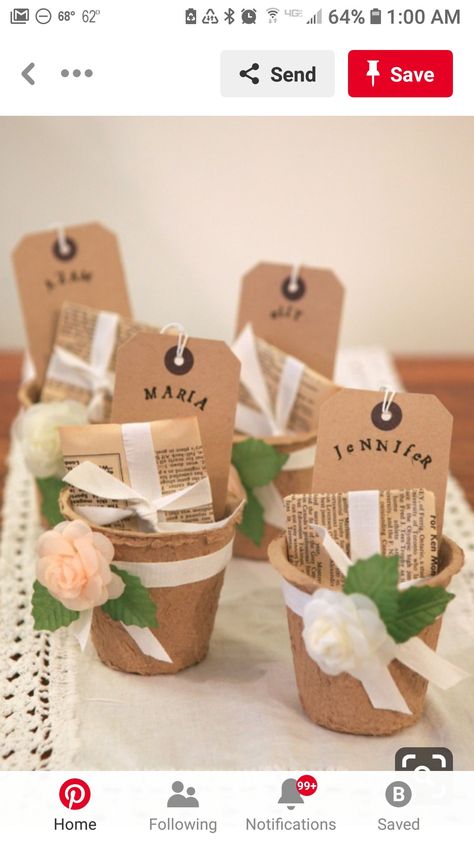 Homemade Wedding Favors, Vintage Wedding Favors, Handmade Favors, Handmade Wedding Favours, Homemade Wedding, Bridal Registry, Bridal Shower Flowers, Wedding Gift Registry, Rustic Wedding Favors