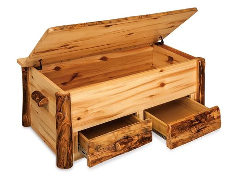 Rustic Outdoor Furniture, Chest Ideas, Rustic Log Furniture, Woodworking Box, Western Furniture, Woodworking Joints, Log Furniture, Amish Furniture, Wood Chest