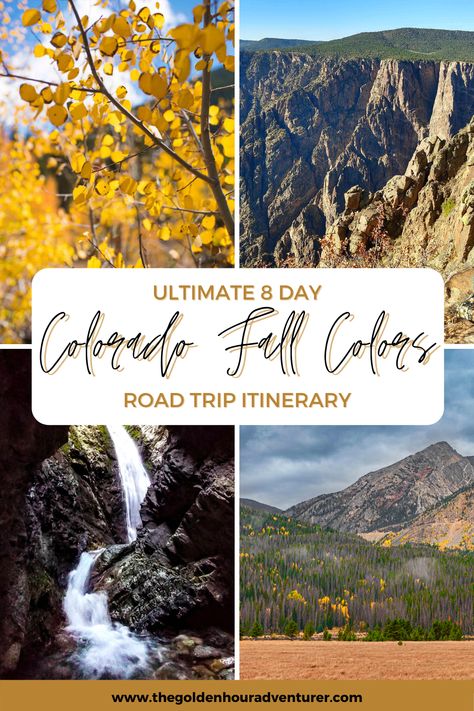 Colorado Road Trip Itinerary Fall, Colorado Itinerary Fall, Colorado Road Trip Itinerary, Colorado Road Trip, Colorado National Parks, Camping Colorado, Montana Travel, Road Trip To Colorado, Colorado Fall