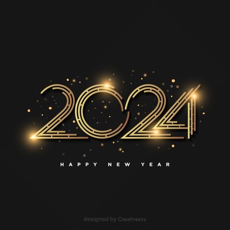 happy-new-year-wishes-golden-2024-number-simple-clean-design New Year Wishes Cards, Quotes New Year, 2024 Number, 2024 Quotes, New Year Quotes, Messages For Friends, Happy New Year 2024, Happy New Year Wishes, Modern Card