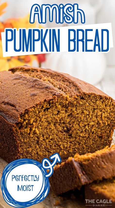 An Amish Pumpkin Bread that is perfectly moist and full of fall spices making it perfect for the fall. Pumpkin Bread is super easy to make but also being an Amish Recipe it is as no-frills as you can get without sacrificing flavor. This yummy pumpkin recipe is perfect with your morning coffee, getting you in the mood for fall. Amish Pumpkin Bread Recipe, Fall Pumpkin Bread, Amish Bread, Best Apple Pie, Pumpkin Recipe, Batter Recipe, Pumpkin Bread Recipe, Amish Recipes, Apple Pie Recipes