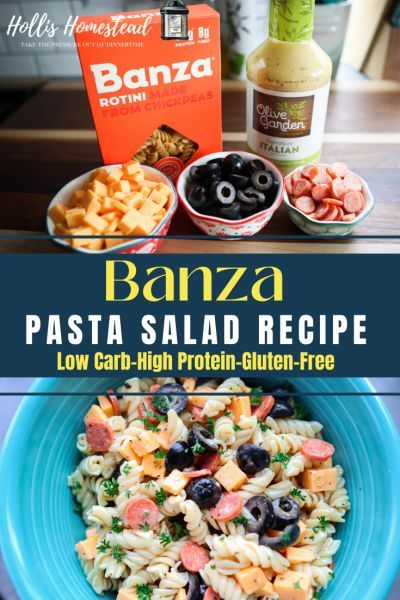 Banza Pasta Salad Recipes, Recipes With Chickpea Pasta, Macro Pasta Salad, Pasta Salad Recipes Gluten Free, Healthier Pasta Salad, Banza Rotini Pasta Recipes, Banza Pasta Recipes Healthy, Banza Pasta Salad, Banza Recipes