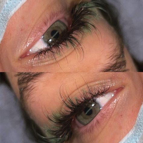 Green Lashes Extensions, Green Eyelash Extensions, Eyelash Tech, Lash Boss, Eyelash Extensions Salons, Prom 2022, Back At Work, Lash Extensions Styles, Eyelash Extensions Styles