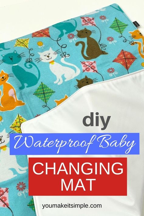 DIY waterproof baby changing mat. Beginner sewing project. It's the perfect size. Use, fold it up and throw in your diaper bag. These make the best baby shower gifts!    #diychangingmat #diybabychaningpad #sewingforbaby #sewsewsew #janhowell #youmakeitsimple #diybabygift #homemadebabygift #babyshowergiftideas #changingpadtutorial #changingpadsewing #babygiftideas #babyshowergiftideas #diywaterproofchangingpad #waterproofchangingmat Changing Mat Diy, Changing Pad Diy, Changing Mat Pattern, Baby Gift Sewing Projects, Diy Changing Pad, Diy Diaper Bag, Ash Baby, Homemade Baby Gifts, Simple Sewing Tutorial