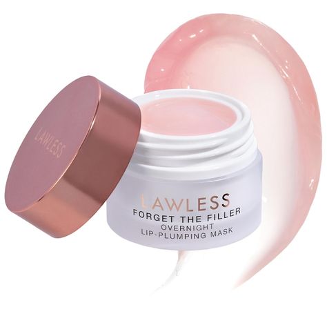 Forget The Filler Overnight Lip Plumping Mask - LAWLESS | Sephora Lawless Lip Mask, Lip Plumping Mask, Lawless Forget The Filler, Cream Contour Stick, Filler Lip, Clean Beauty Makeup, Makeup Favorites, Natural Collagen, Lip Plumping