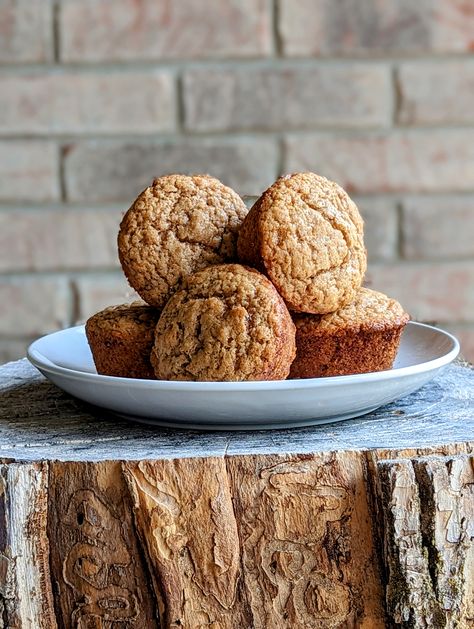 Vegan Chai Sourdough Muffins Vegan Sourdough Muffins, Vegan Sourdough Recipes, Apartment Meals, Sourdough Muffins, Sourdough English Muffins, Vegan Egg Substitute, Cinnamon Honey Butter, Baked Recipes, Gluten Free Sourdough