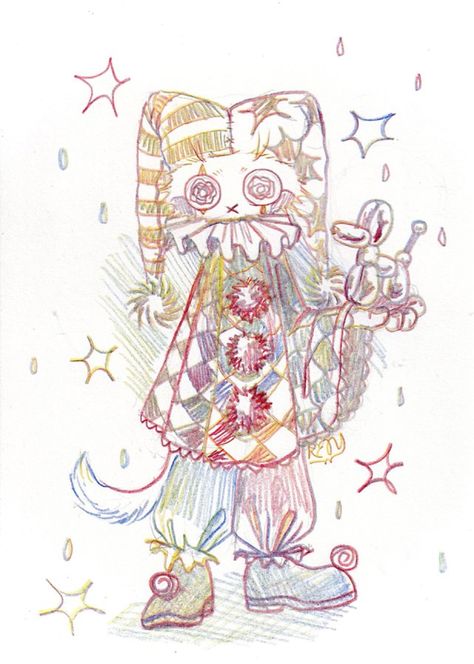 Jester Clown, Cute Doodle Art, Arte Sketchbook, Arte Inspo, Book Art Drawings, Art Tutorials Drawing, Sketchbook Art Inspiration, Art Journal Inspiration, Art Inspiration Drawing