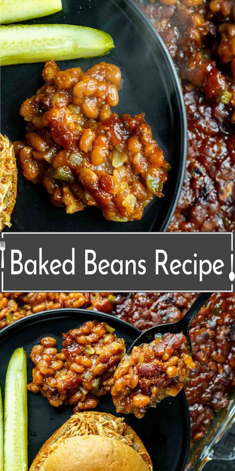 Dr Pepper Baked Beans, Hospitality Meals, Vege Dishes, Bake Beans, Baked Beans From Scratch, Southern Baked Beans, Food Casseroles, Best Baked Beans, Bbq Baked Beans