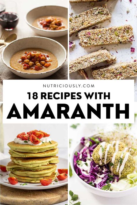 Amaranth Recipes, Gluten Free Snacks Recipes, Vegan Gluten Free Snacks, Trying New Foods, Recipes Sweet, Vegan Gluten Free Recipes, Grain Foods, Homemade Snacks, Amaranth