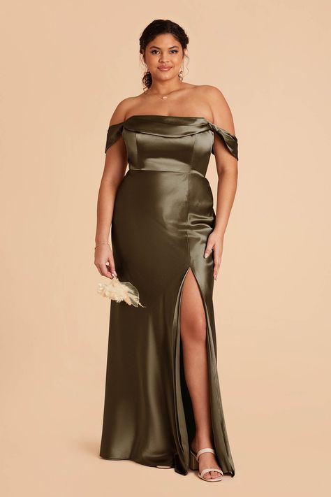 Rose gold satin dress