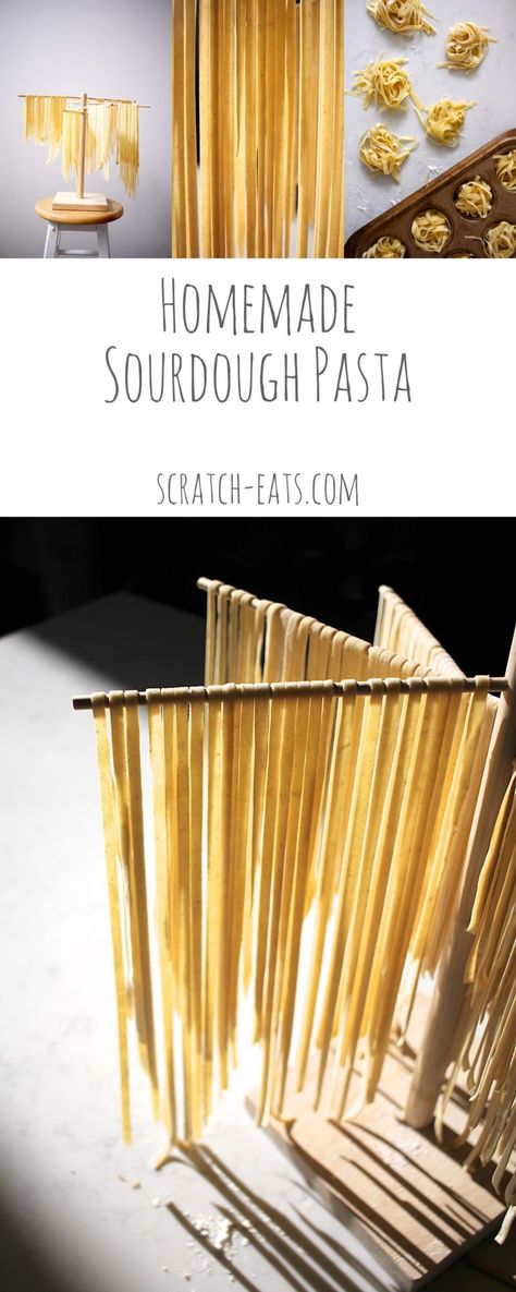 Homemade Sourdough Pasta - Scratch Eats Anaerobic Fermentation, Sourdough Pasta Recipe, Sourdough Pasta, Sourdough Ideas, Healthy Meals Ideas, Sourdough Recipe, Wholesome Meals, Food Experiments, Starter Recipes