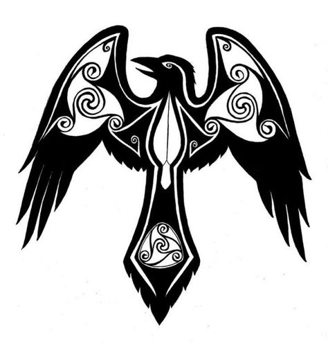 Viking Symbols and their Meaning - Viking Style Nordic Raven Tattoo, Raven Clipart, Raven Symbol, Norse Raven, Art Viking, Omerta Tattoo, Symbole Viking, Crow Tattoo, Symbol Tattoo