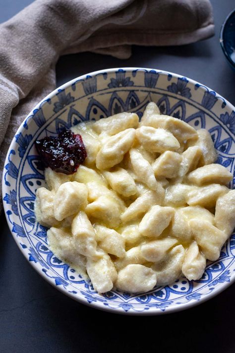 Farmer's Cheese Dumplings (Traditional Lithuanian Gnocchi) | Taste of Lithuania Lithuanian Bread Recipe, Yeast Pancakes, Latvian Food, Lithuanian Food, Farmer Cheese, Cheese Dumplings, Lithuania Food, Farmer’s Cheese, Lithuanian Recipes