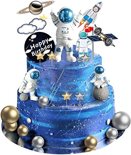 Dessert Bord, Space Cupcakes, Rocket Cake, Galaxy Cake, Diy Cupcake, Birthday Party Desserts, Space Theme Party, Outer Space Party, Cake Decorating Set