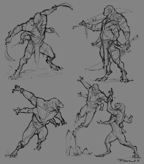 ArtStation - Alien Concept 3: The Nusihvian, Taran Fiddler Alien Anatomy Concept Art, Alien Design Humanoid, Four Armed Character Concept Art, Taran Fiddler Art, Four Armed Character Poses, Alien Monster Concept Art, Humanoid Alien Concept Art, Alien Species Concept Art, Alien Reptilian