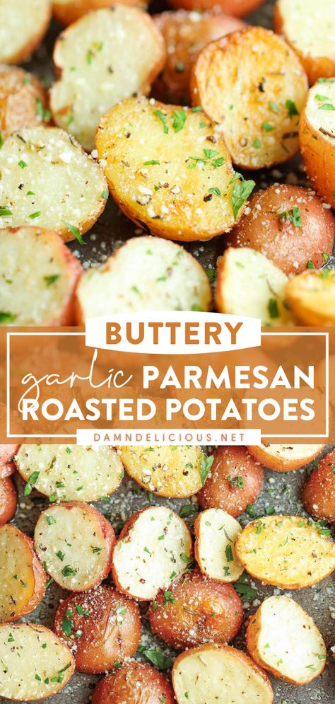 GARLIC PARMESAN ROASTED POTATOES Sides Dishes Potato, Best Chicken Side Dishes, Potatoes To Go With Prime Rib, Side Dish With Prime Rib, Ribs For Dinner Side Dishes, What Goes With Prime Rib Dinner, Easy Sides For Chicken Dinners, Sides Dishes With Ribs, Sides Dishes For Fried Chicken