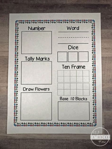 Teen Numbers Kindergarten, Number Activities Kindergarten, Number Sense Worksheets, Number Sense Kindergarten, Flower Projects, Morning Basket, Number Sense Activities, Worksheets Kindergarten, Teen Numbers