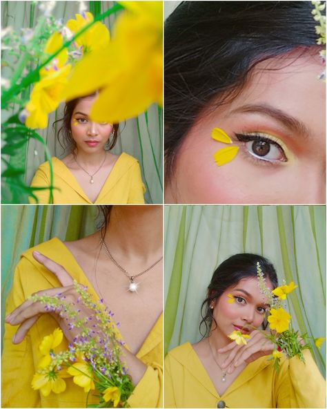 Yellow flower, yellow aesthetic, aesthetic mood board, lavender flowers , Self Portraits, collage aesthetic, PicsArt edit Self Portrait Poses, Photoshoot Idea, Cool Pictures Of Nature, Portrait Poses, Yellow Flower, Girly Photography, Traditional House, Self Portrait, Yellow Flowers