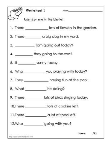 Use Is or Are Worksheet 1- Students must decide between choosing "is" or "are" to complete the sentences. Was Were, Kindergarten Grammar Worksheets, Kindergarten Grammar, Sentence Frames, English Grammar For Kids, Helping Verbs, Grammar For Kids, Good Grammar, English Grammar Worksheets