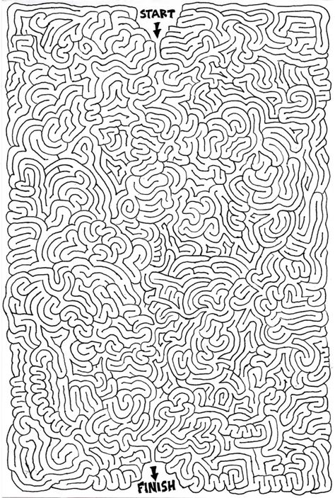 Hard Mazes, Maze Worksheet, Mazes For Kids, Maze Puzzles, Paper Games, Hidden Pictures, Small Drawings, Drawing Tablet, Activity Sheets