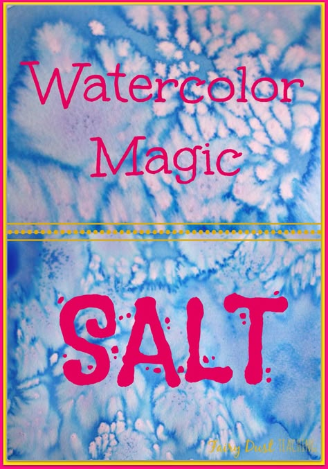 Salt Painting Preschool, Salt Art Preschool, Watercolor Salt Painting, Salt Water Painting, Salt Painting Ideas, Salt Watercolor Painting, Paint With Salt, Salt Painting For Kids, Painting With Salt