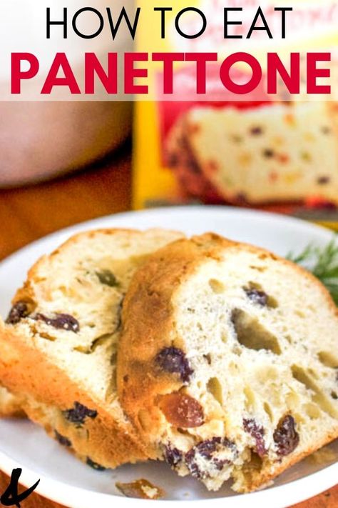 You'll love this Italian Christmas cake! Panettone is a yummy breakfast tradition. If you want to know how to eat Panettone, click through. #christmaspanettone #italiantradition #christmasbreakfast #panettone Panatone Bread, Panettone Cake, Chocolate Panettone, Italian Christmas Cake, Italian Lemon Cookies, Panettone Bread, Panettone Recipe, Italian Cookie Recipes, Italian Pastries