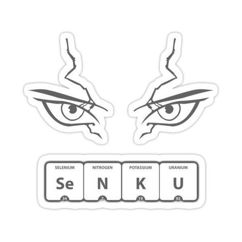 Dr Stone Senku, Eyes Sticker, Stone Tattoo, Stickers Anime, Photoshop Tutorial Photo Editing, Eye Stickers, Tattoo Style Drawings, E Mc2, Dr Stone