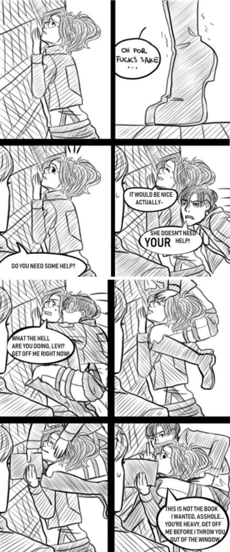 Hanji And Levi, Aot Funny, Atack Ao Titan, Aot Memes, Attack On Titan Comic, Aot Characters, Attack On Titan Fanart, Gothic Anime, Attack On Titan Art