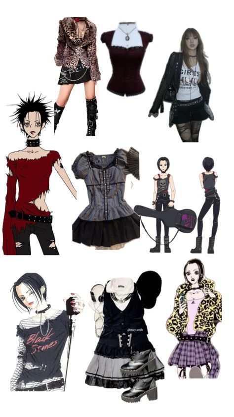 nana o nana fits (: Nana Anime Outfits, Nana Inspired Outfits, Nana Osaki Outfit, Nana Outfits, Nana Fashion, Osaki Nana, Nana Osaki, Halloween Inspo, Inspiration Board