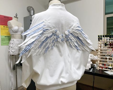 Winged Clothes, Wing Outfit, Judas Iscariot, Wing Wing, Cosplay Wings, A Level Textiles, Wing Sleeves, Fashion Reference, 3 Bears