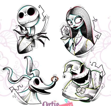 Jack Skeleton Tattoo, Jack Skellington Drawing, Fairy Tail Tattoo, Brust Tattoo Frau, Beetlejuice Tattoo, Jack Skellington Tattoo, Nightmare Before Christmas Pictures, Disney Drawing Tutorial, Tim Burton Tattoo