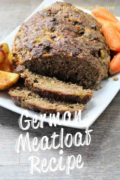 German Meatloaf - All Tastes German German Meatloaf Recipes, Octoberfest Recipes, German Meatloaf, Venison Dishes, Cube Steaks, Regional Recipes, German Dishes, German Food Authentic, German Cooking