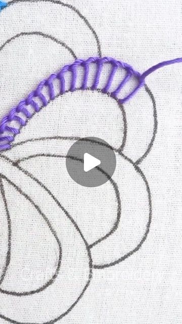 Crafts & Embroidery on Instagram: "Cute & easy buttonhole stitch flower design embroidery tutorial! #easy #design #tutorial #reelsfb #useful #embroidery #handmade #viralreels #diy #stitch #everyone #hand #satisfying #reels #viralvideo #cute #support #trending #fypシ゚ #viral #diycrafts #flowers #fbreels #reelsvideo" Petal Stitch Embroidery, Buttonhole Stitch Embroidery Design, Buttonhole Stitch Embroidery, Diy Stitch, Button Hole Stitch, Buttonhole Stitch, Embroidery Tutorial, Design Embroidery, Aari Work