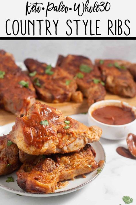 Country Ribs Oven, Keto Ribs, Country Ribs Recipe, Dutch Oven Ribs, Country Pork Ribs, Paleo Bbq, Country Style Pork Ribs, Boneless Ribs, High Fat Low Carb Recipes