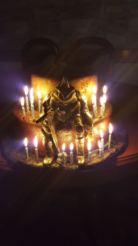 Dark Souls Birthday Party, Dark Souls Cake, Soul Cake, Dark Souls, Cake Decoration, Cake Ideas, Party Themes, Cake Decorating, Cake